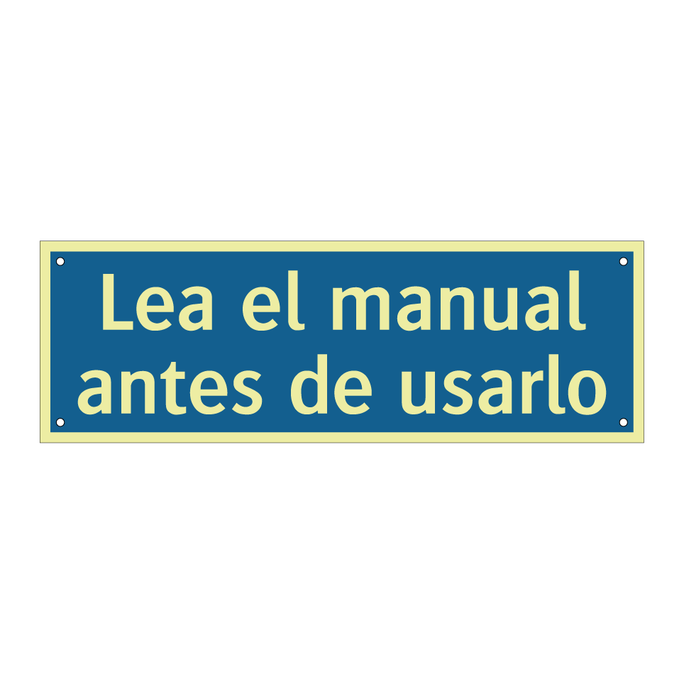 Lea el manual antes de usarlo