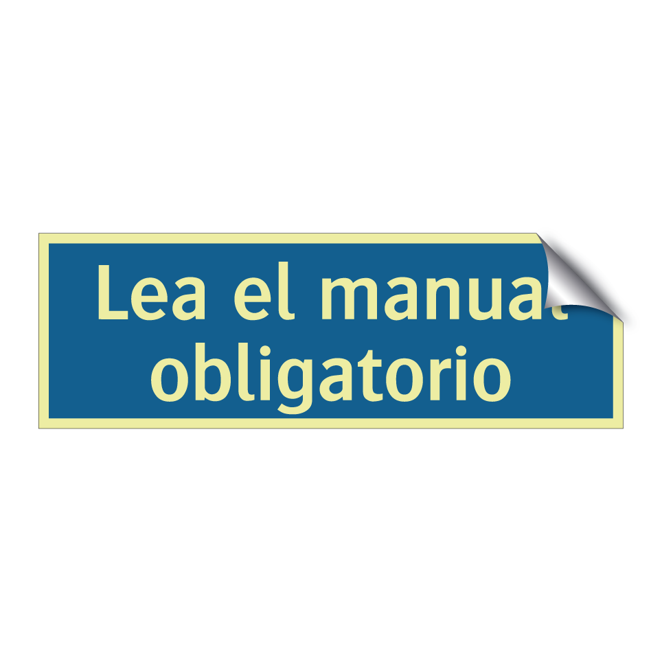 Lea el manual obligatorio