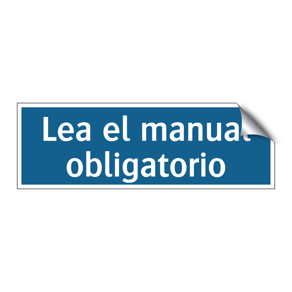 Lea el manual obligatorio