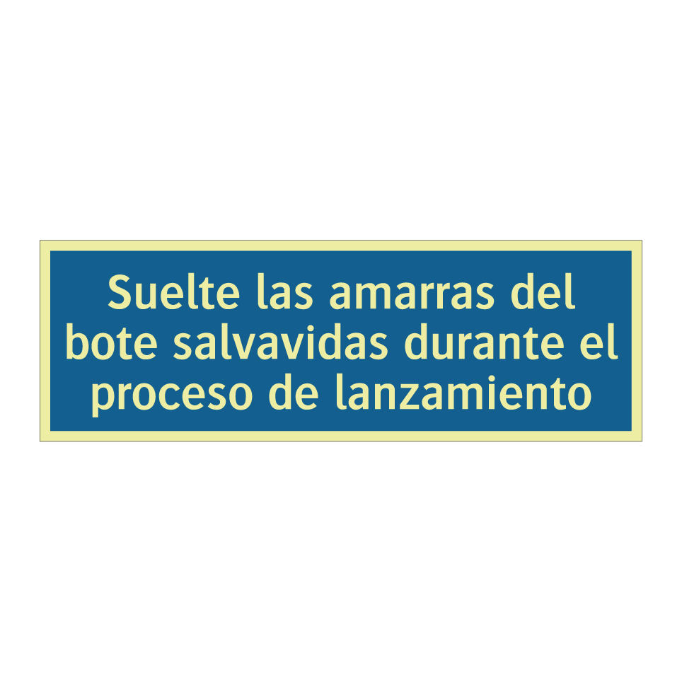 Suelte las amarras del bote salvavidas durante el proceso de lanzamiento