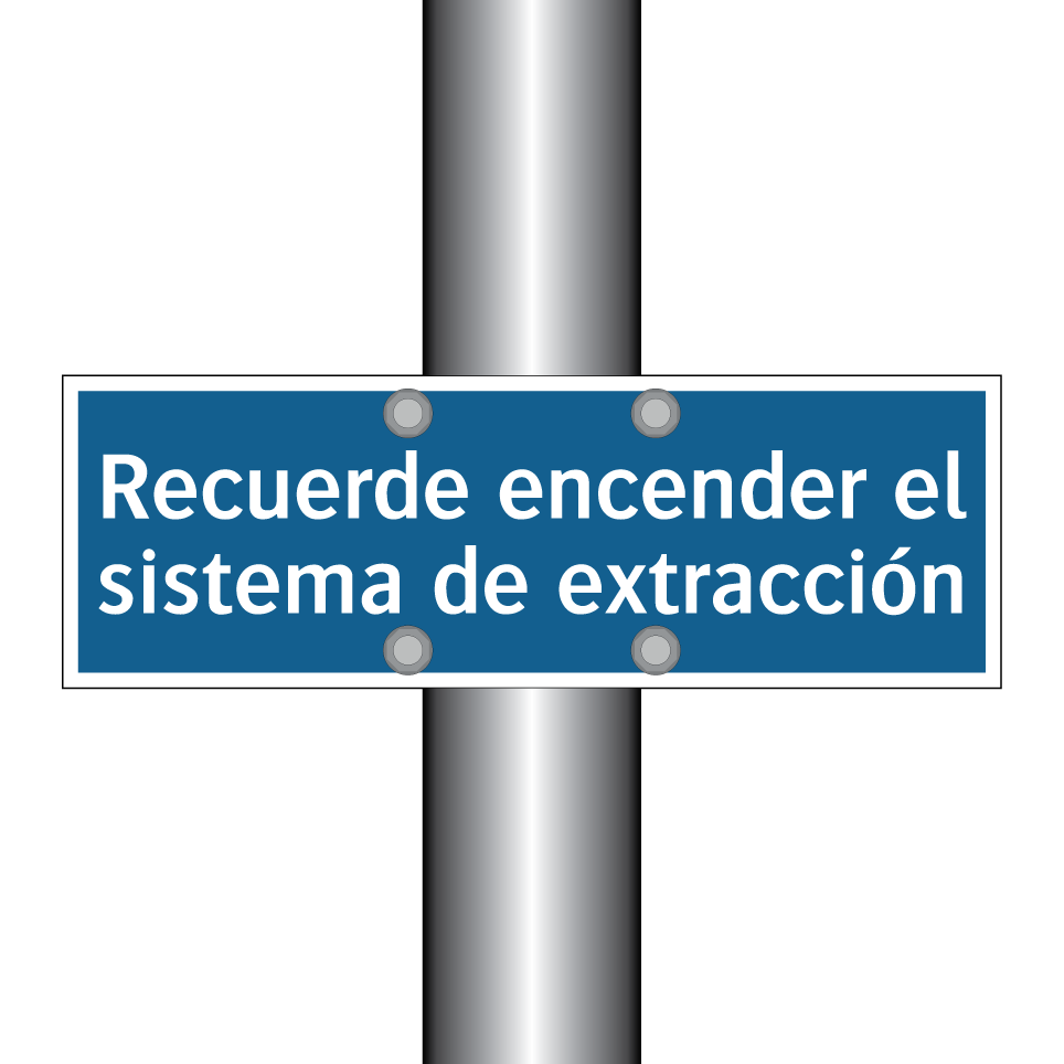 Recuerde encender el sistema de extracción