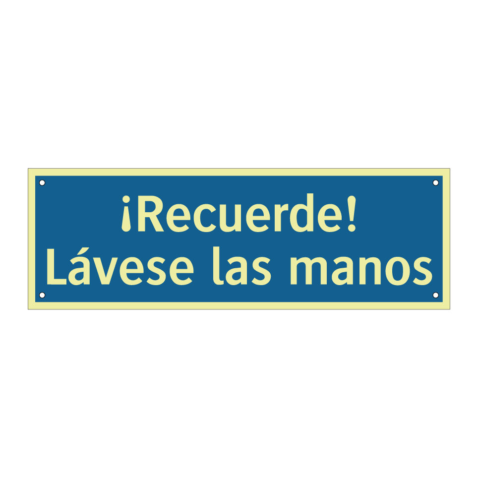 ¡Recuerde! Lávese las manos