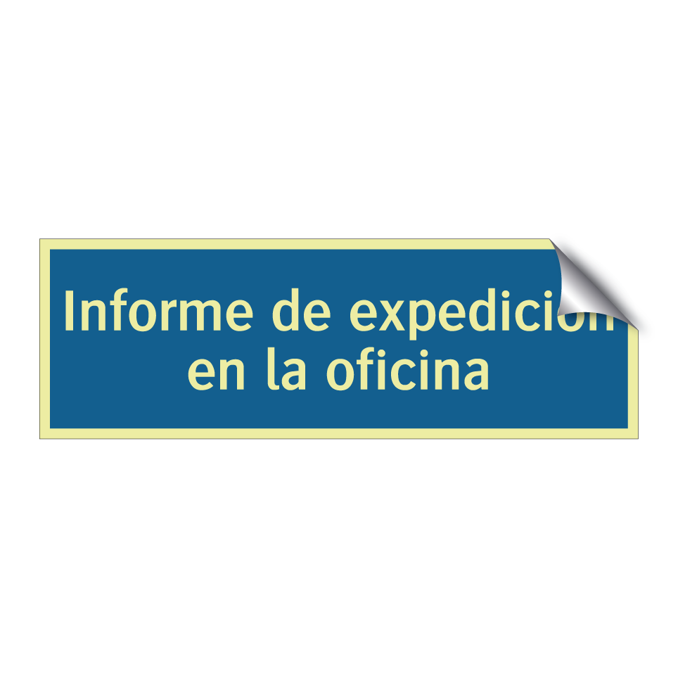 Informe de expedición en la oficina
