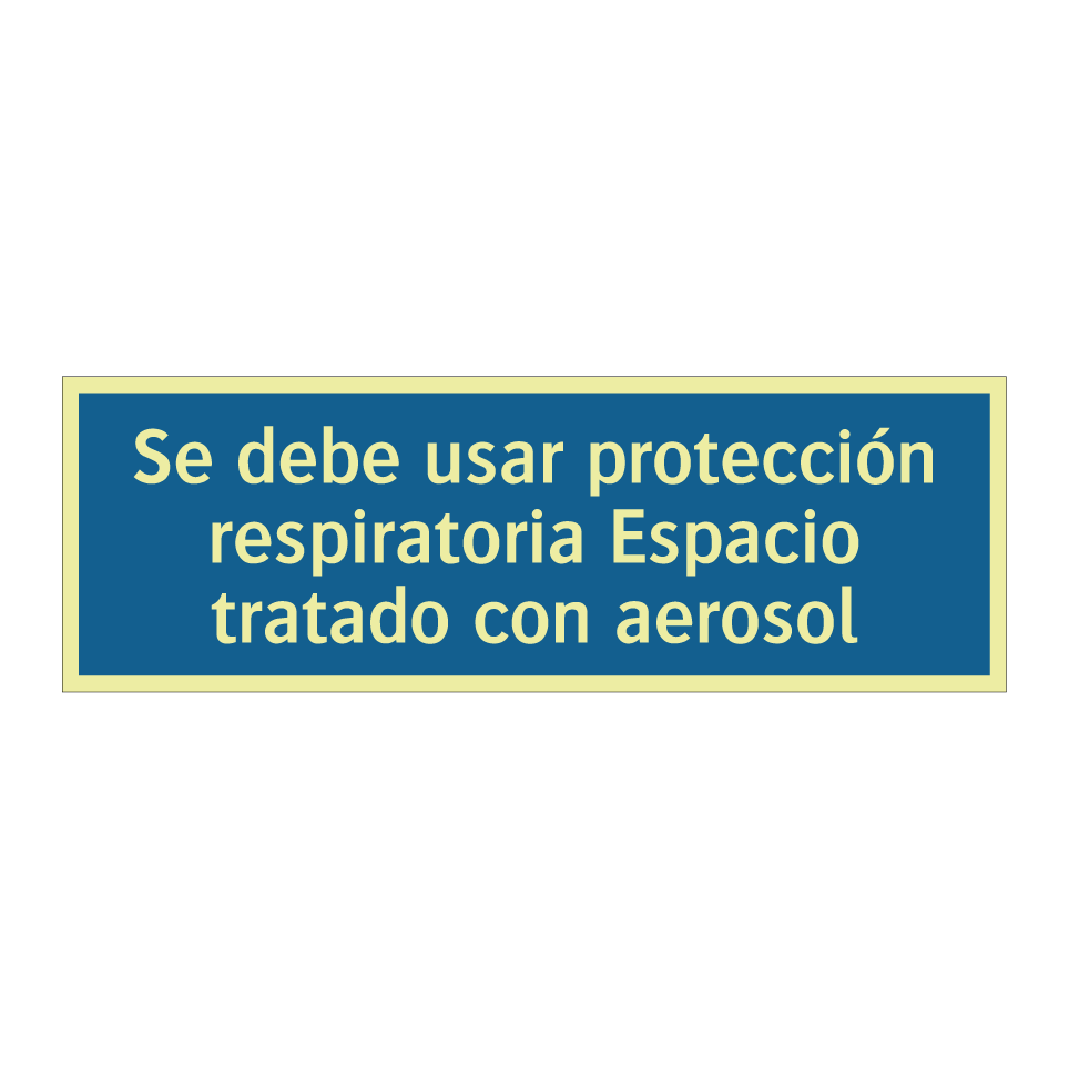 Se debe usar protección respiratoria Espacio tratado con aerosol