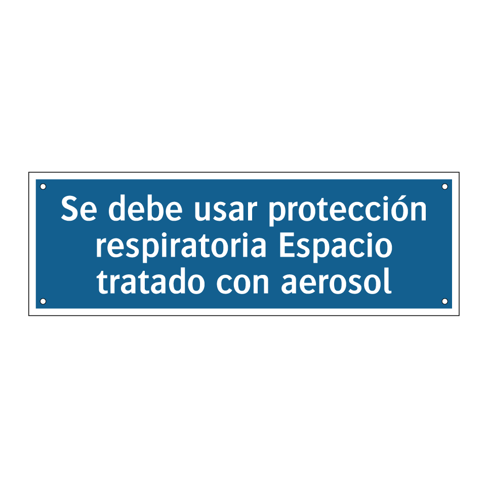 Se debe usar protección respiratoria Espacio tratado con aerosol