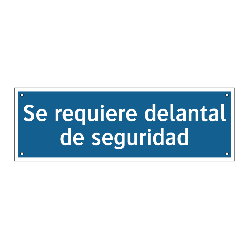 Se requiere delantal de seguridad