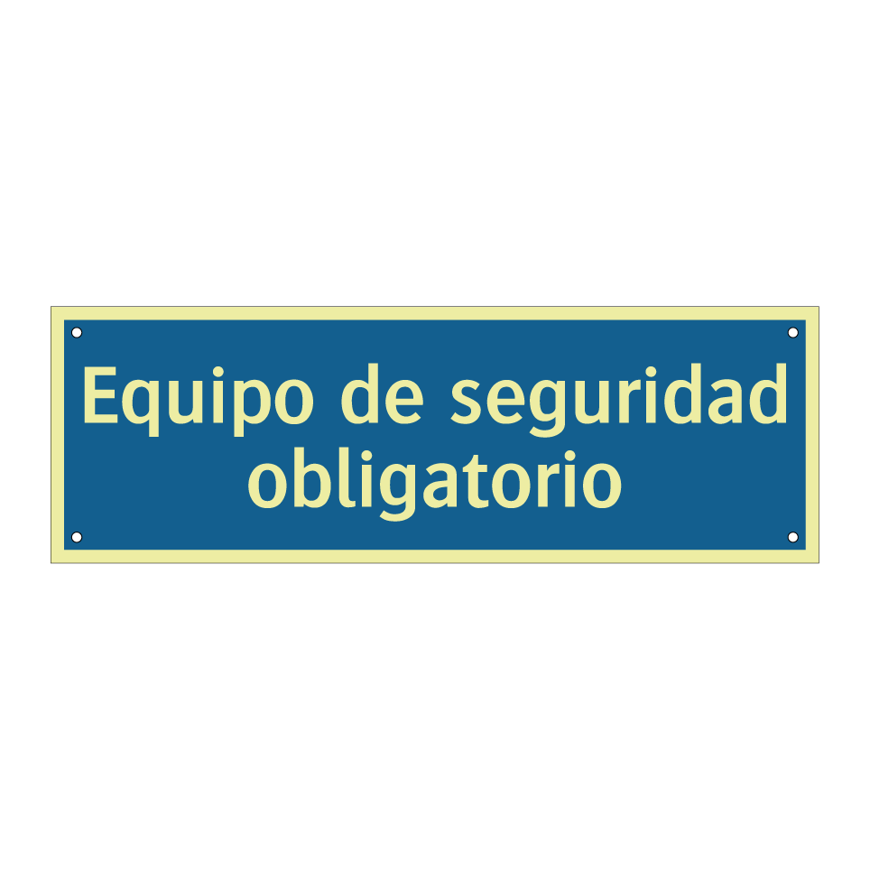 Equipo de seguridad obligatorio