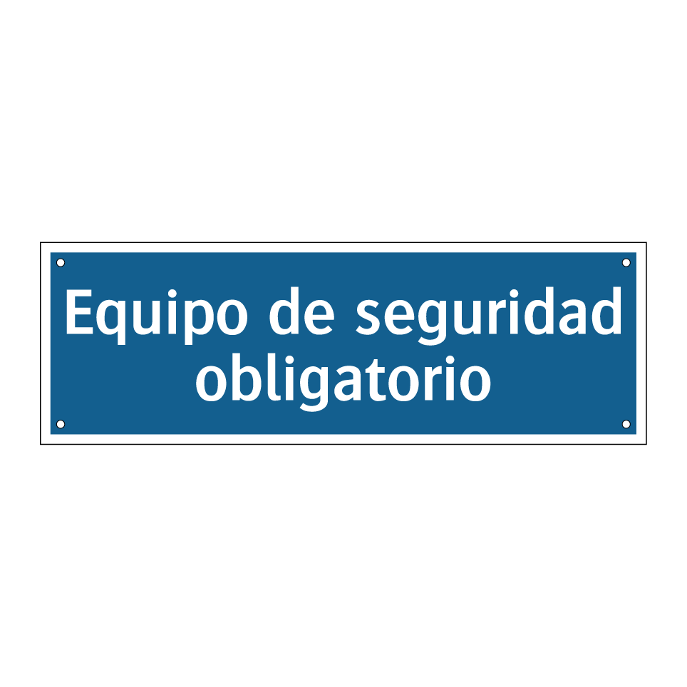 Equipo de seguridad obligatorio