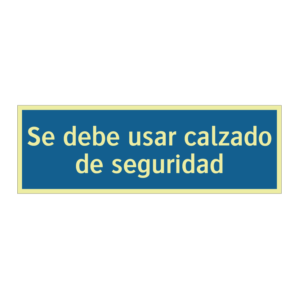 Se debe usar calzado de seguridad