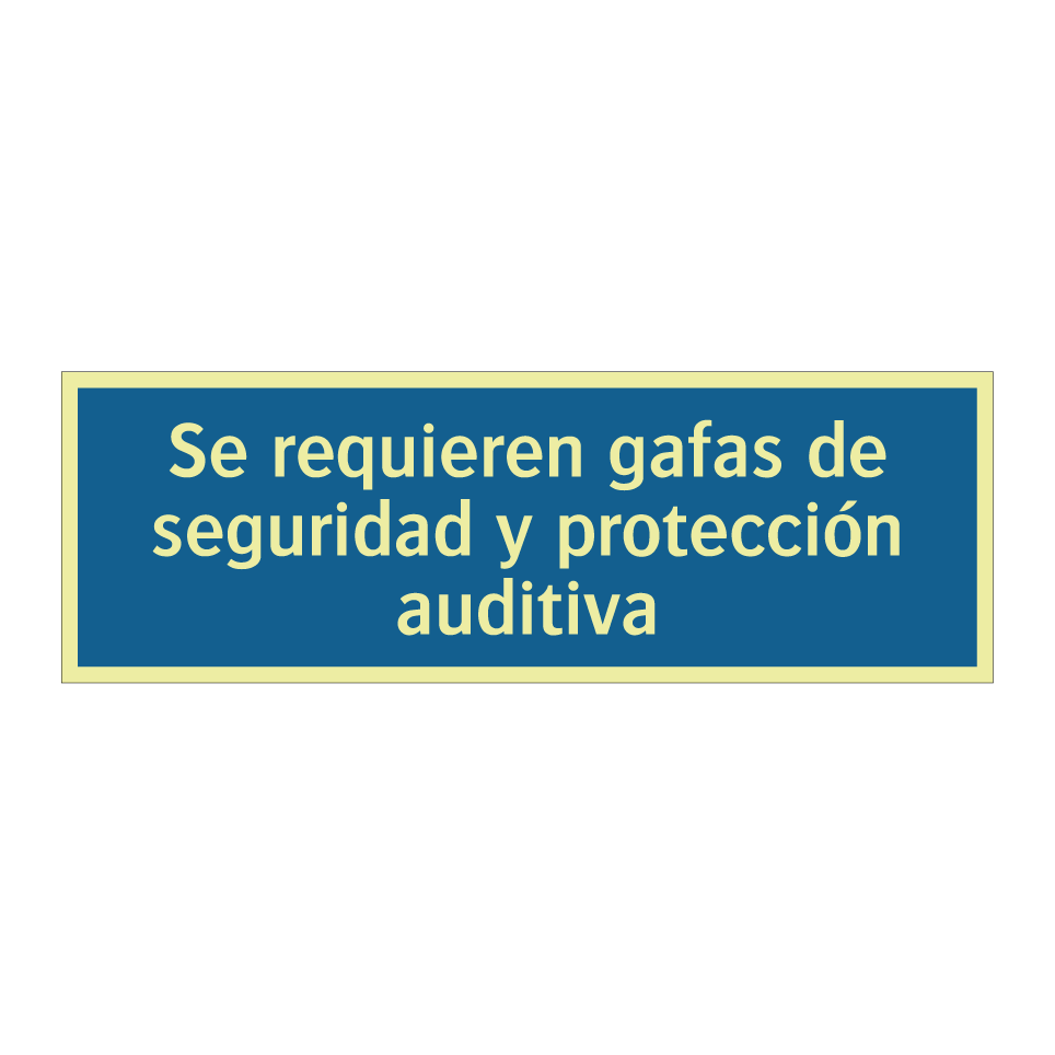 Se requieren gafas de seguridad y protección auditiva