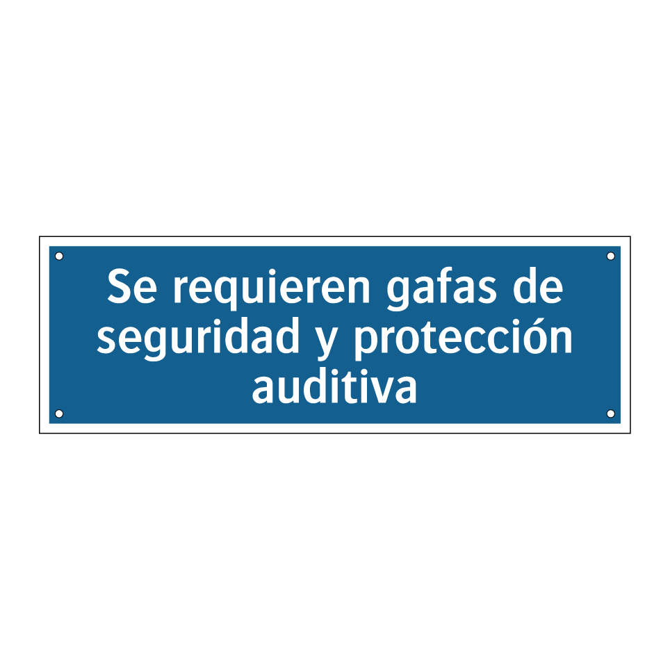 Se requieren gafas de seguridad y protección auditiva