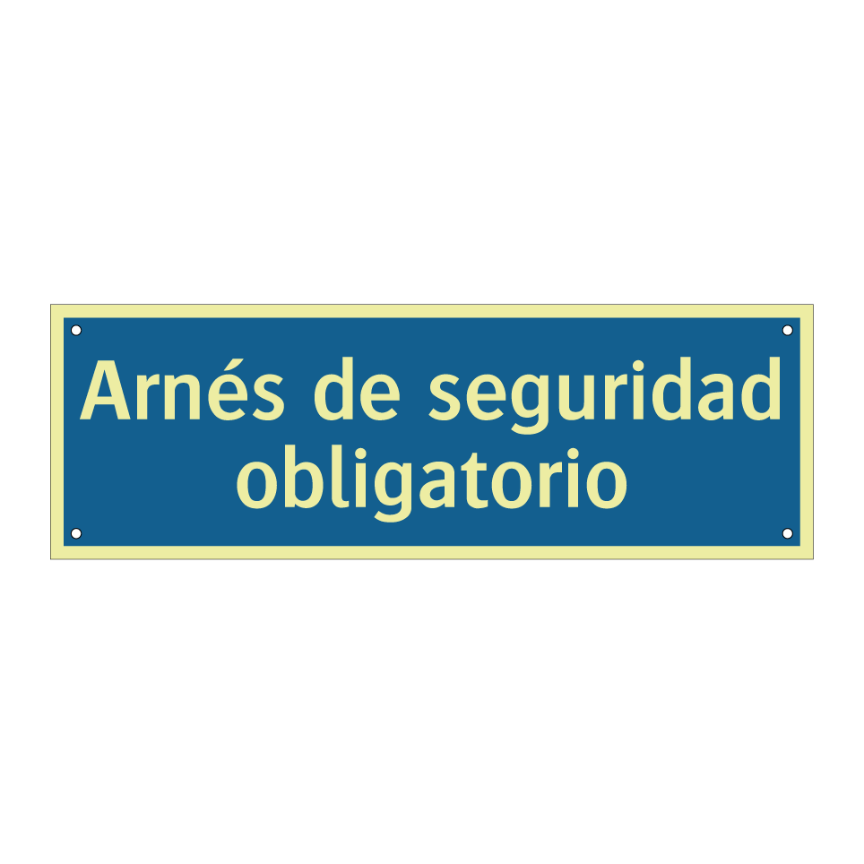 Arnés de seguridad obligatorio