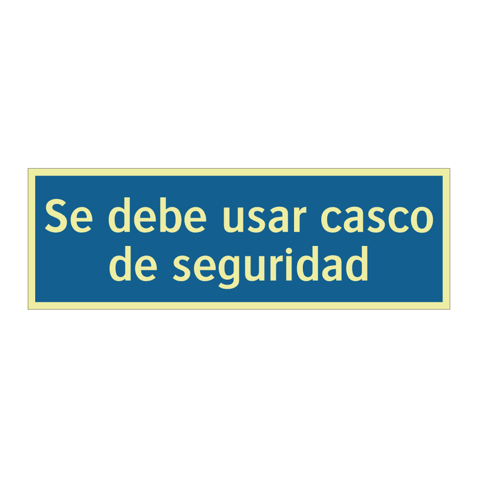 Se debe usar casco de seguridad