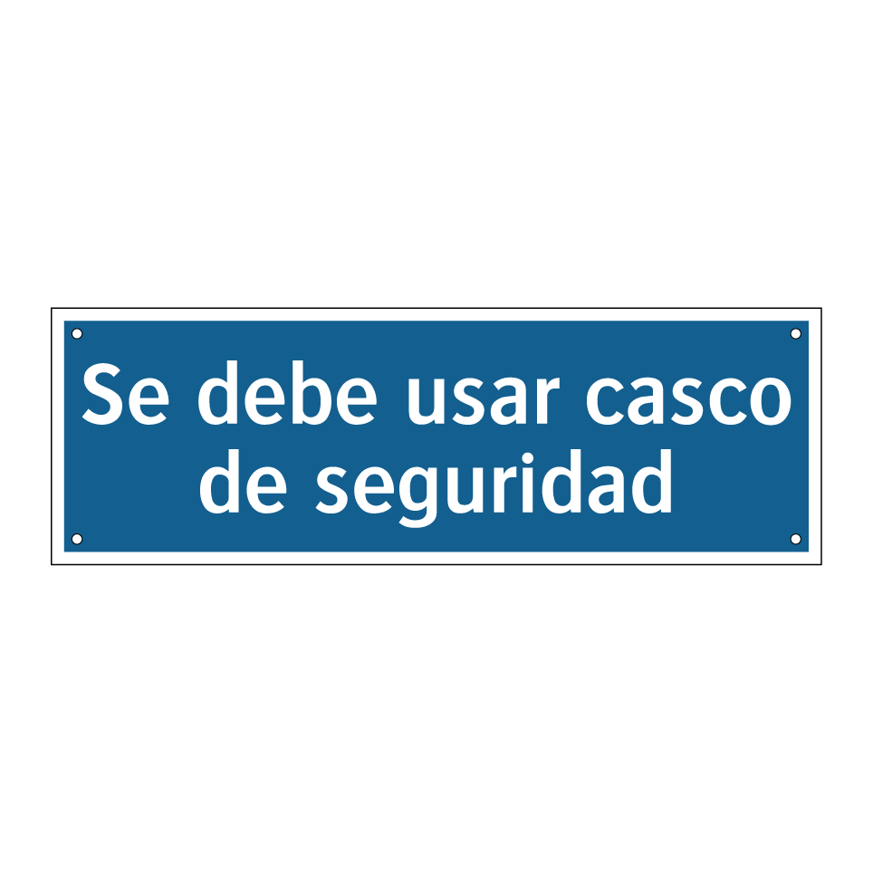 Se debe usar casco de seguridad