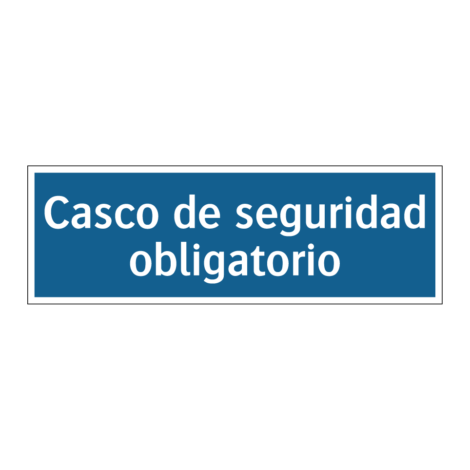 Casco de seguridad obligatorio