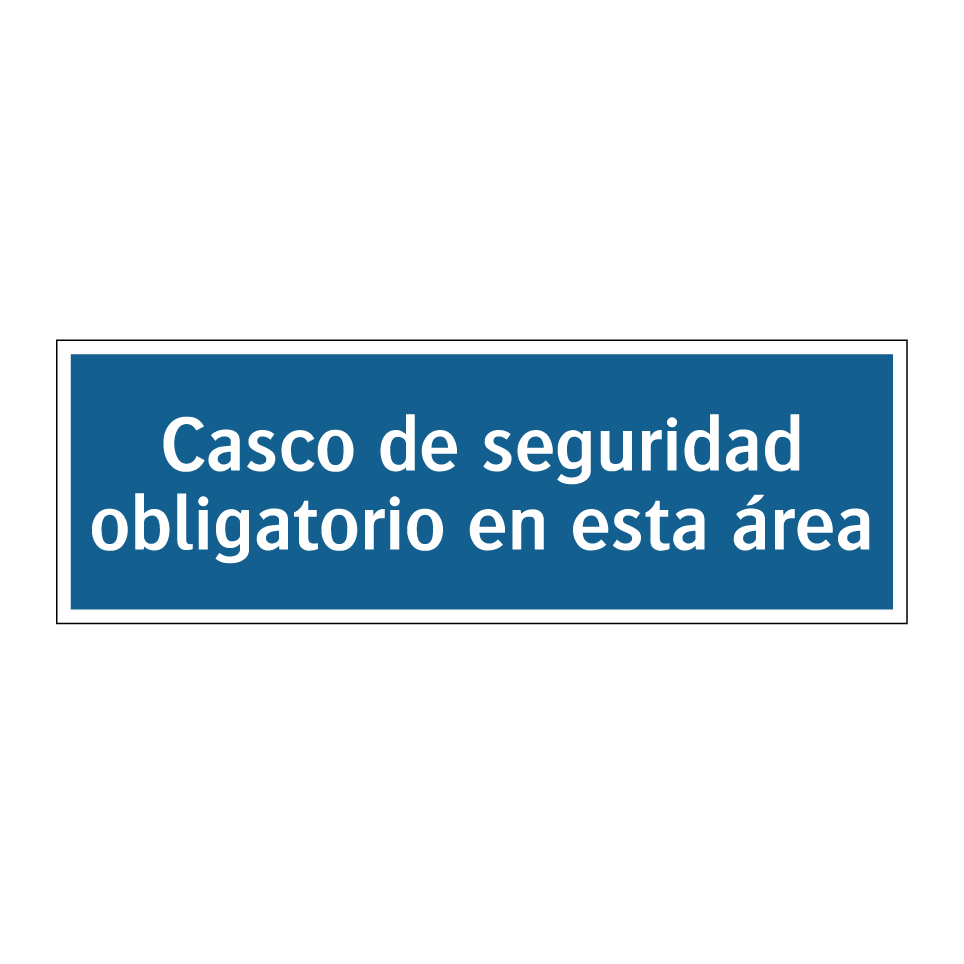 Casco de seguridad obligatorio en esta área