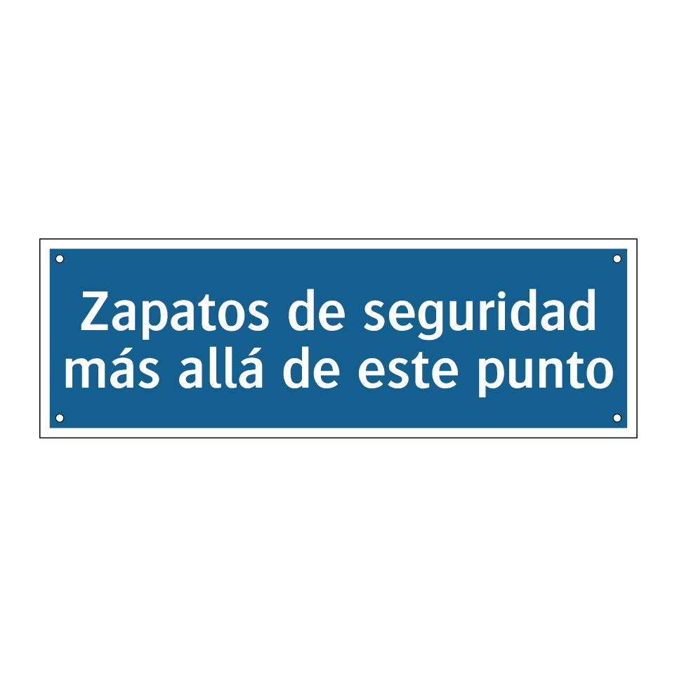 Zapatos de seguridad más allá de este punto