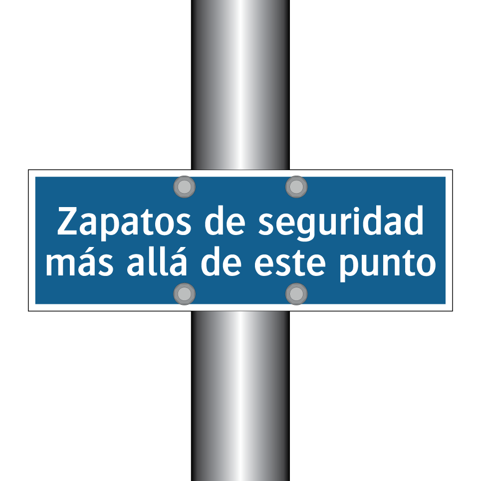Zapatos de seguridad más allá de este punto