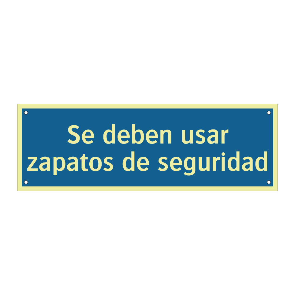 Se deben usar zapatos de seguridad