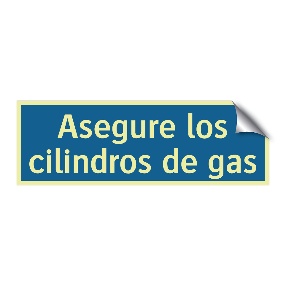 Asegure los cilindros de gas