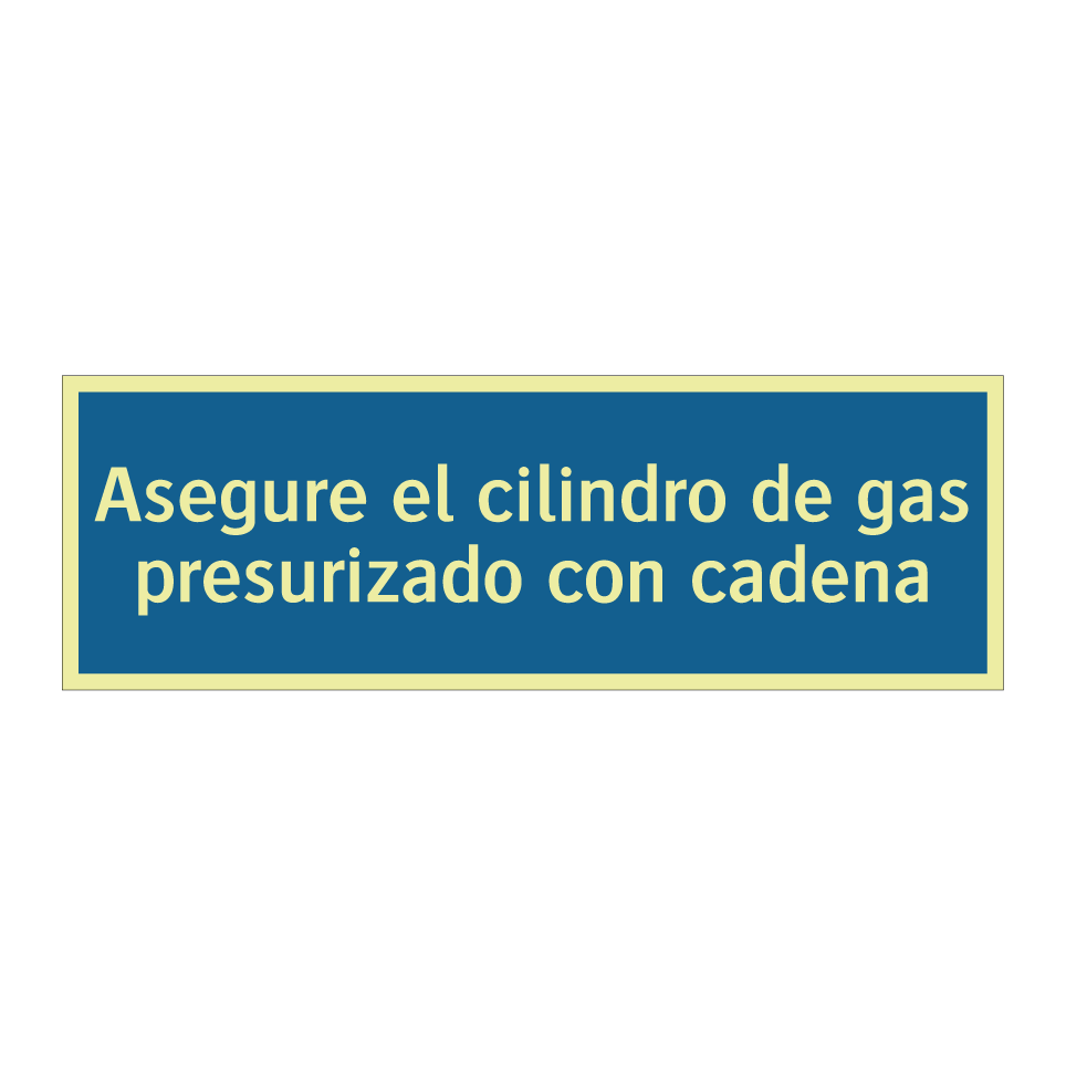 Asegure el cilindro de gas presurizado con cadena