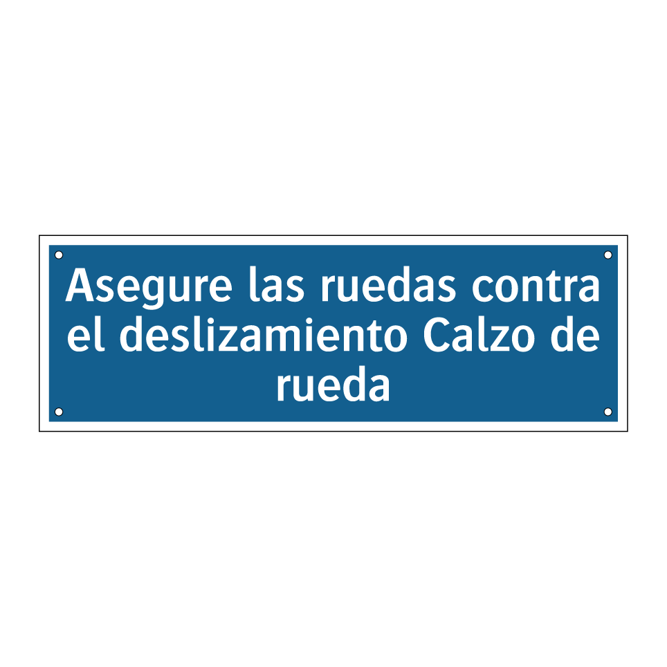 Asegure las ruedas contra el deslizamiento Calzo de rueda