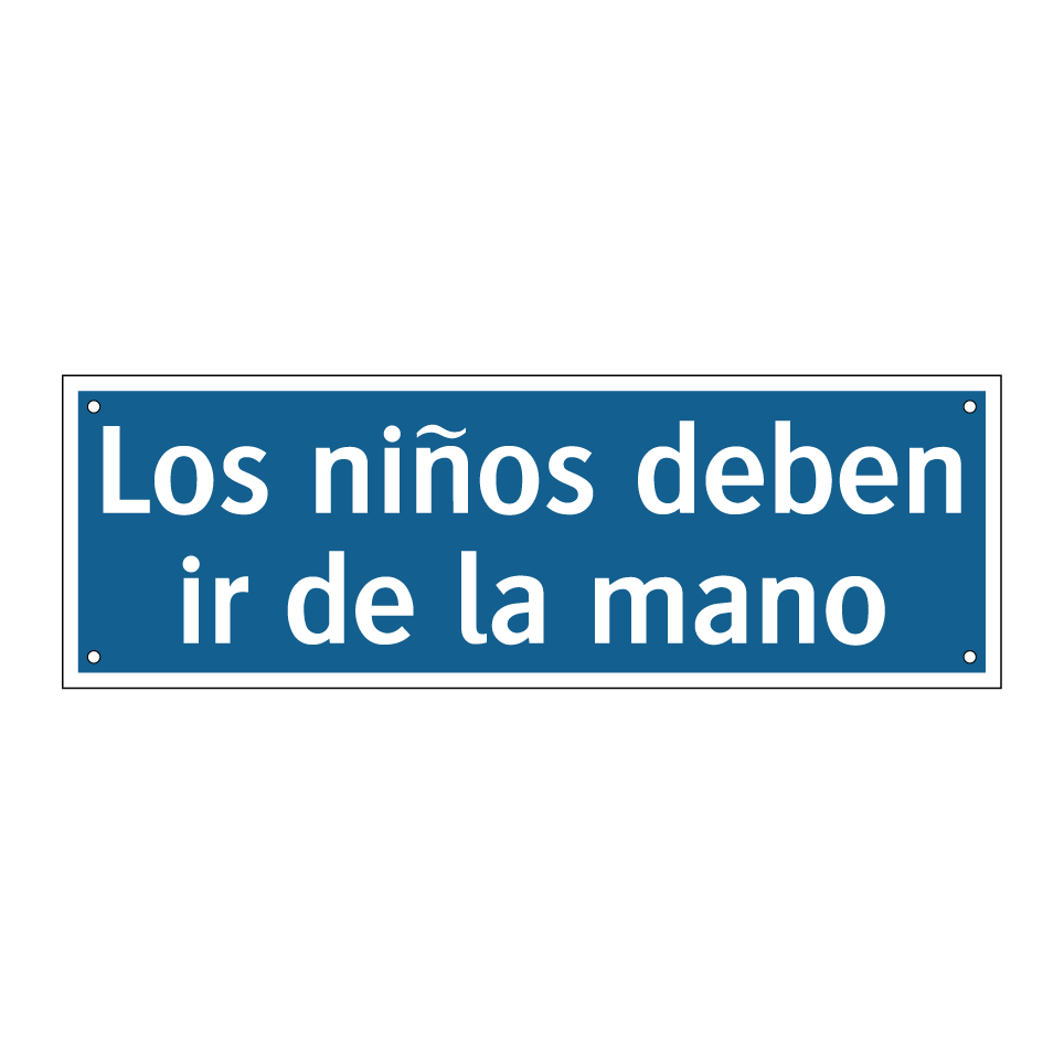 Los niños deben ir de la mano