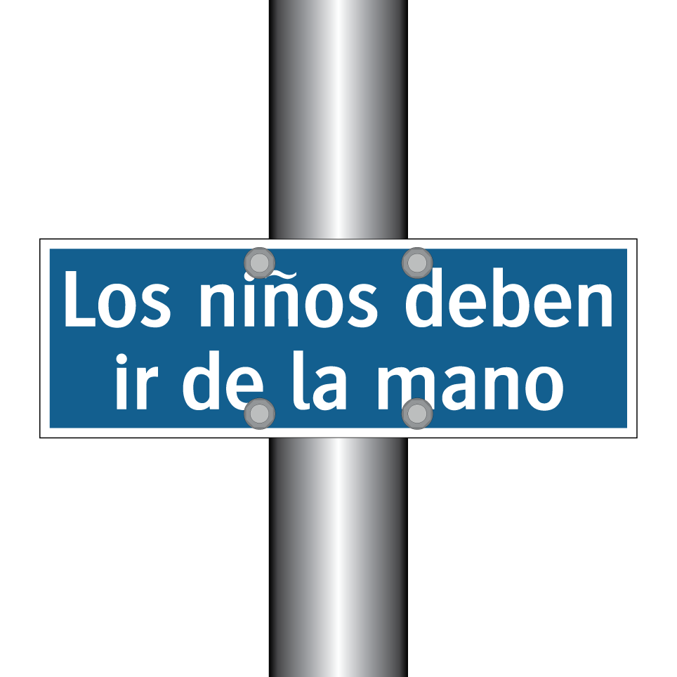 Los niños deben ir de la mano