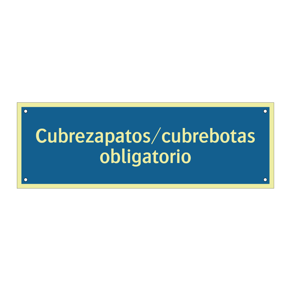 Cubrezapatos/cubrebotas obligatorio