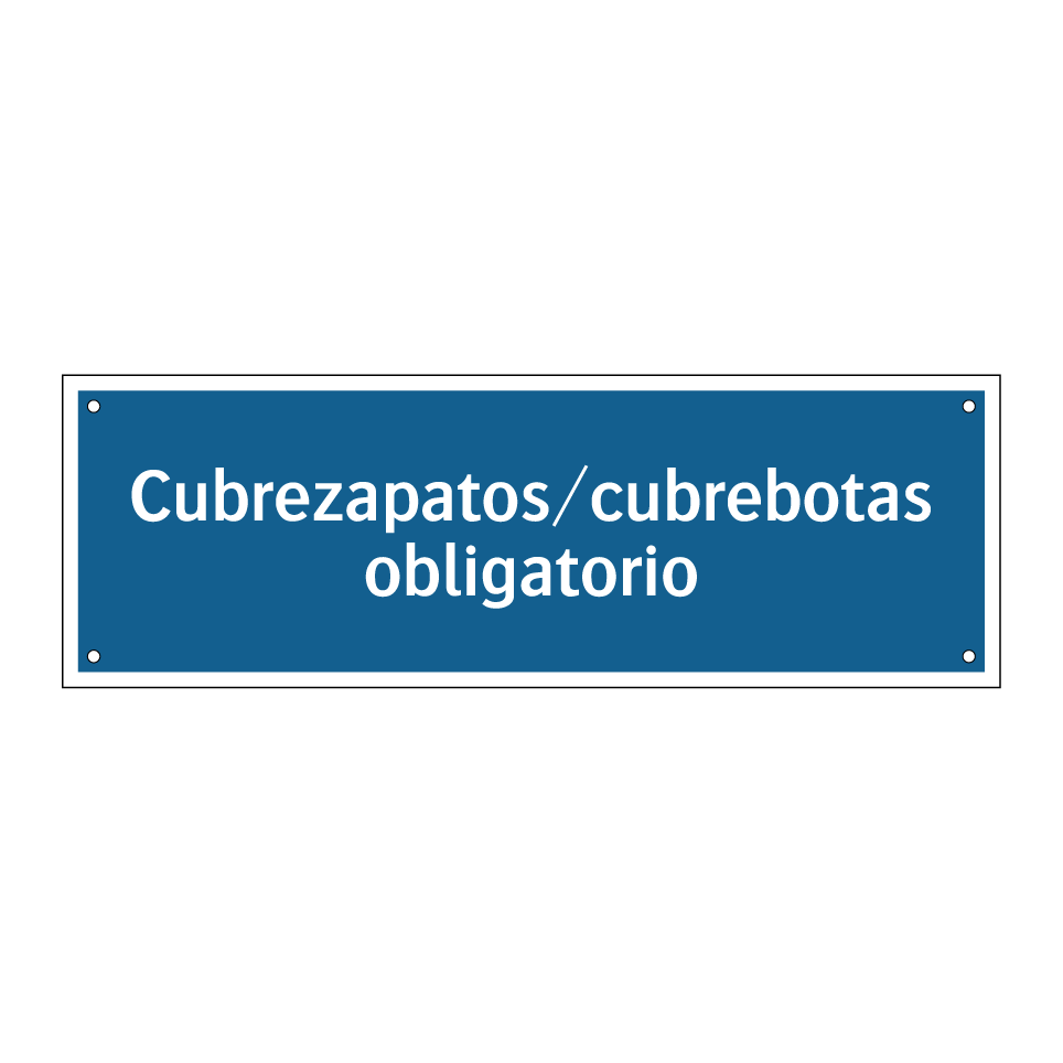 Cubrezapatos/cubrebotas obligatorio