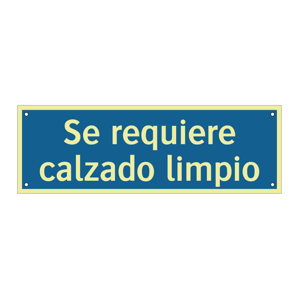 Se requiere calzado limpio