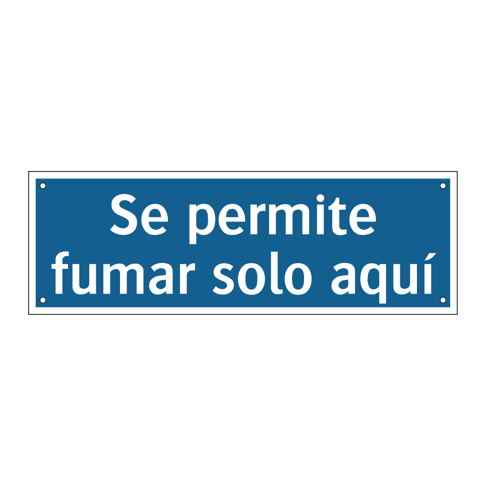 Se permite fumar solo aquí