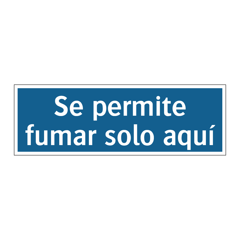 Se permite fumar solo aquí