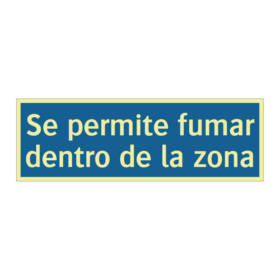 Se permite fumar dentro de la zona