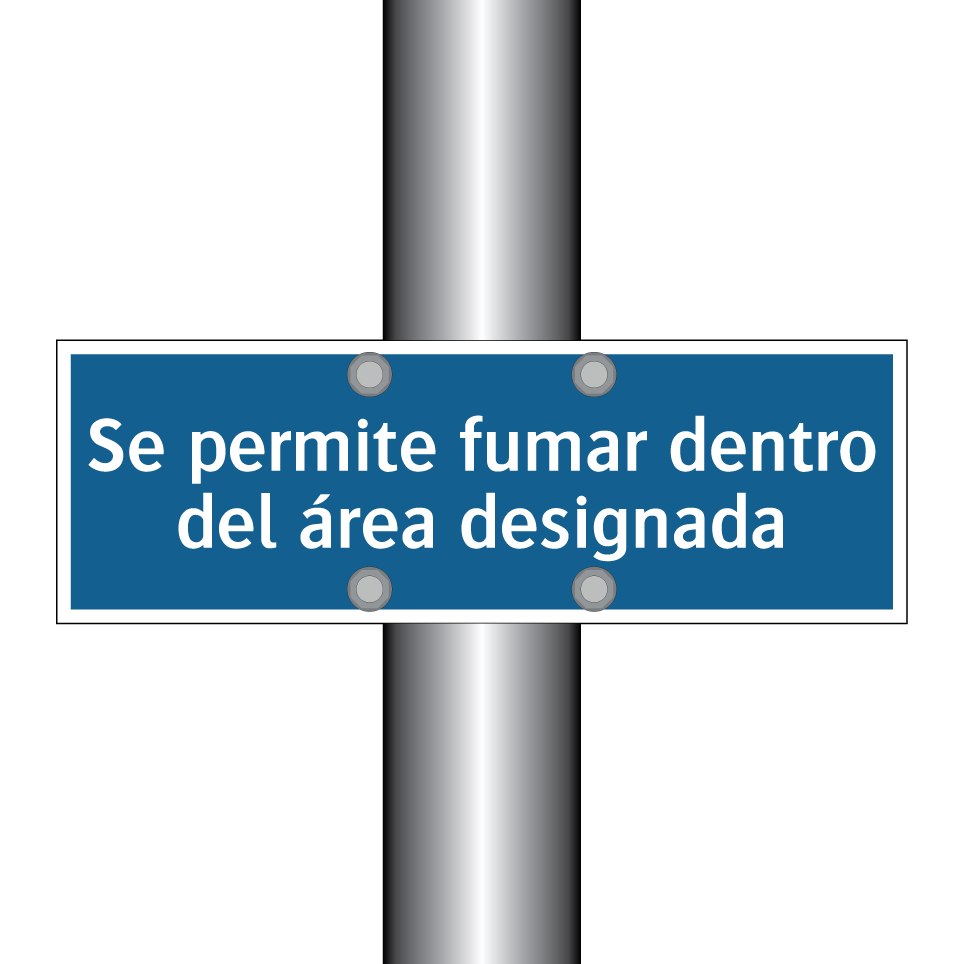Se permite fumar dentro del área designada