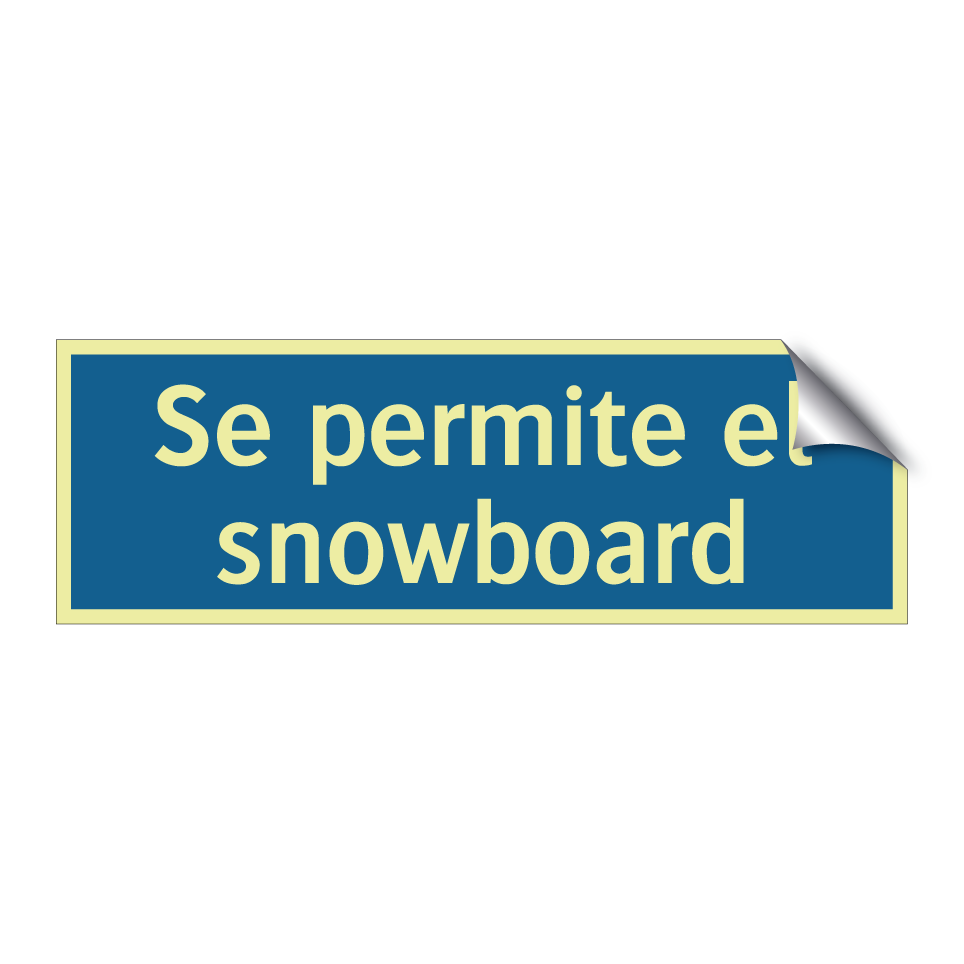 Se permite el snowboard