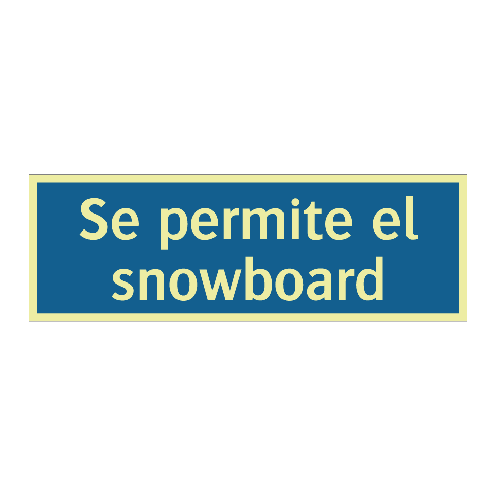 Se permite el snowboard