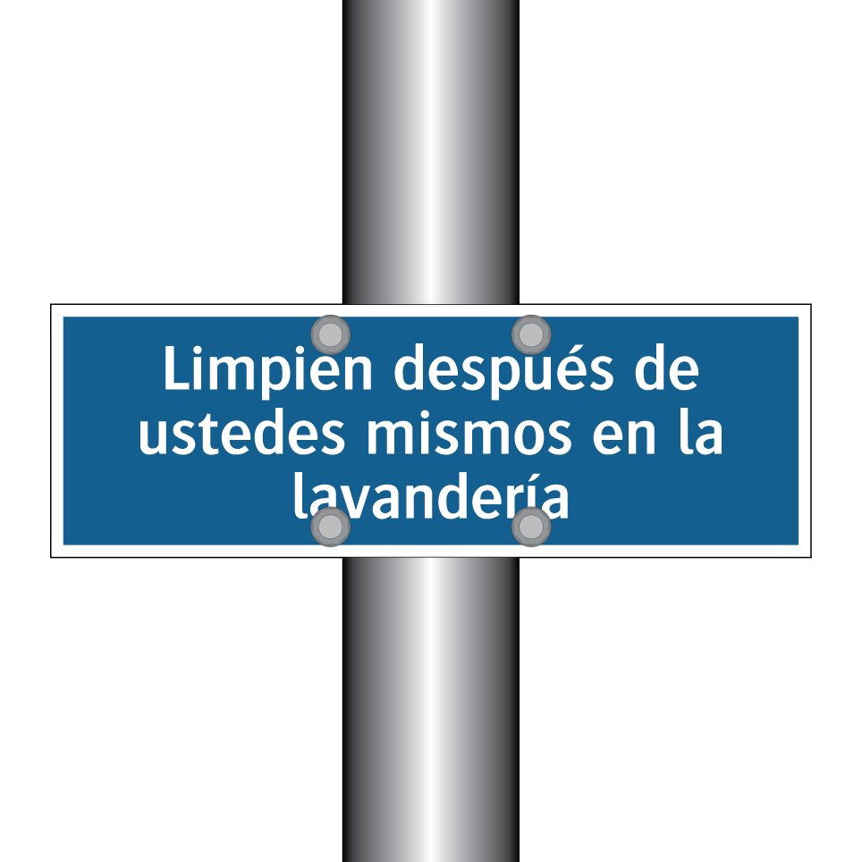 Limpien después de ustedes mismos en la lavandería