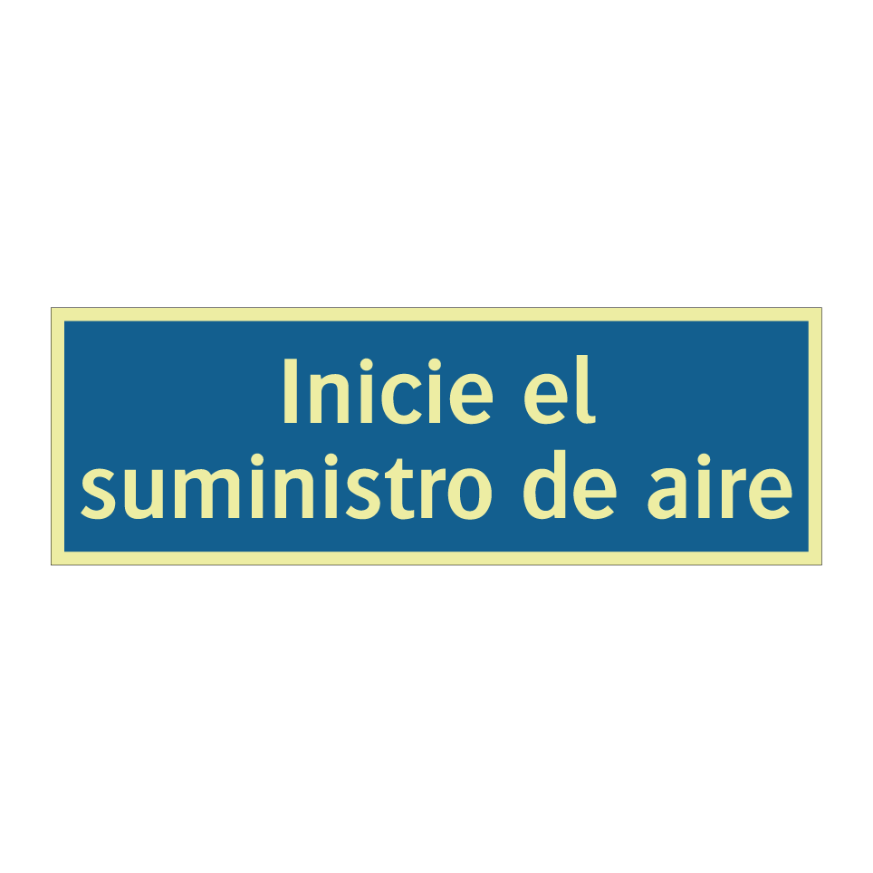 Inicie el suministro de aire