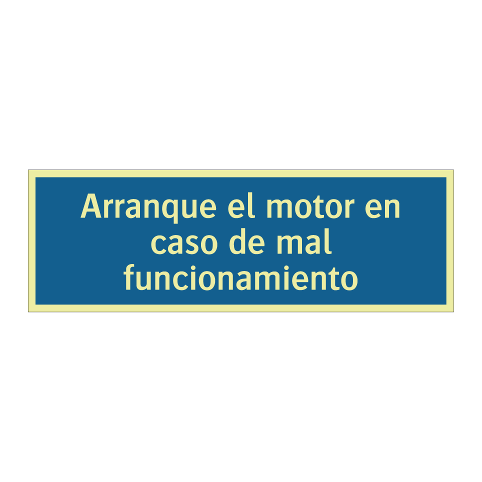 Arranque el motor en caso de mal funcionamiento