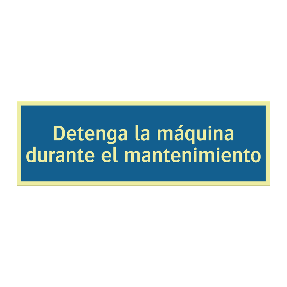 Detenga la máquina durante el mantenimiento