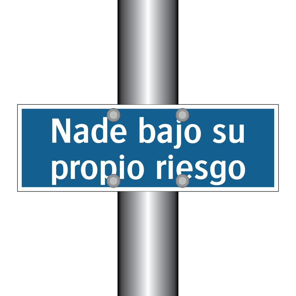 Nade bajo su propio riesgo