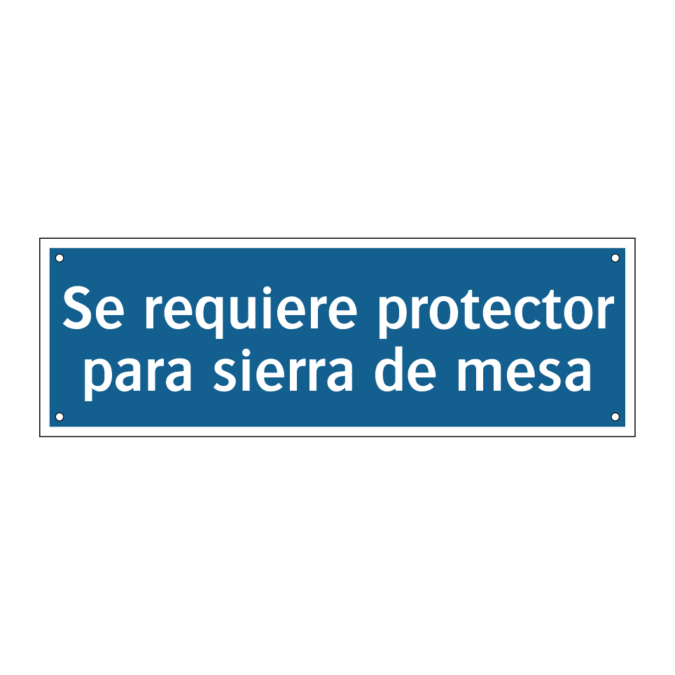 Se requiere protector para sierra de mesa