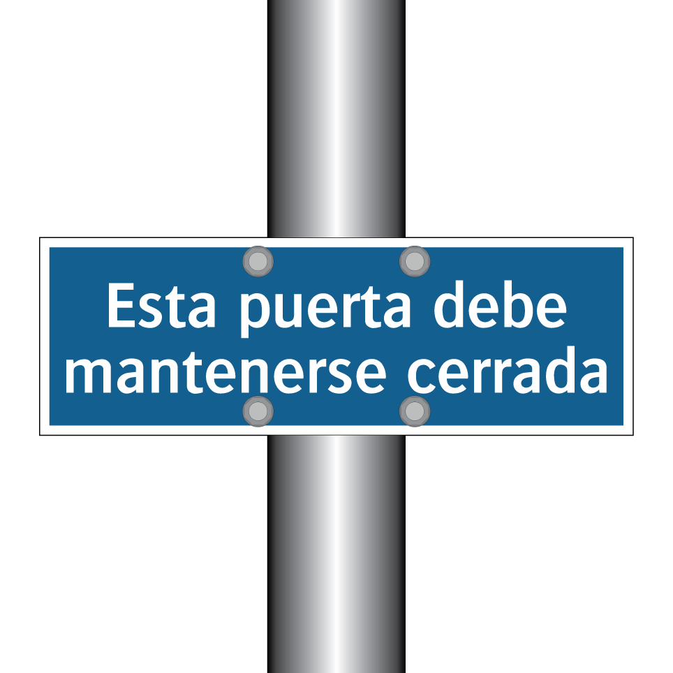 Esta puerta debe mantenerse cerrada