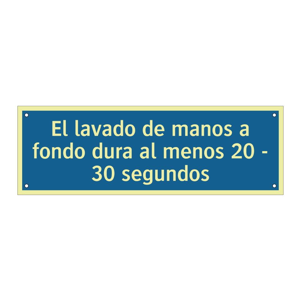 El lavado de manos a fondo dura al menos 20 - 30 segundos