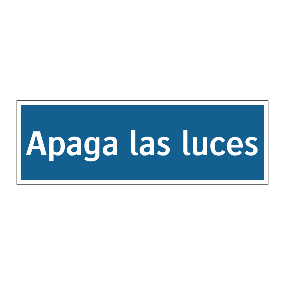 Apaga las luces