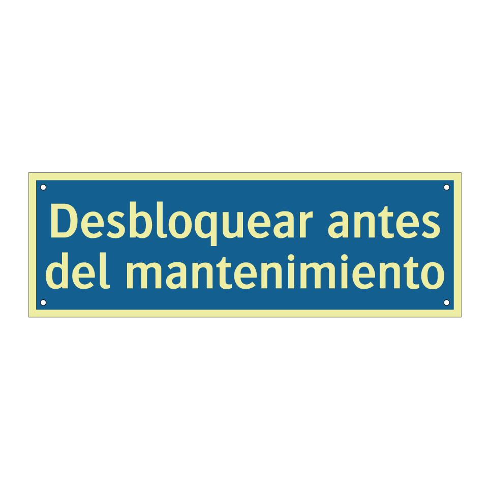 Desbloquear antes del mantenimiento