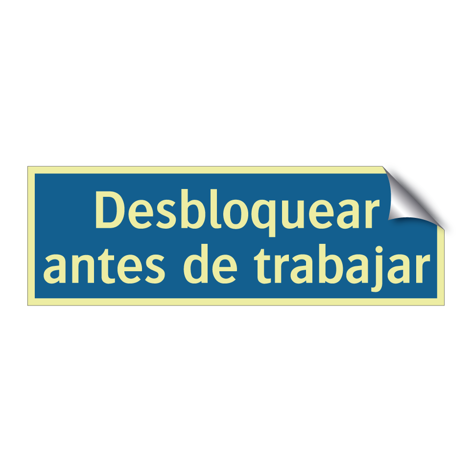 Desbloquear antes de trabajar