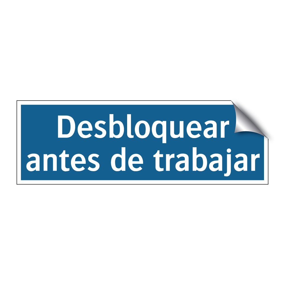 Desbloquear antes de trabajar