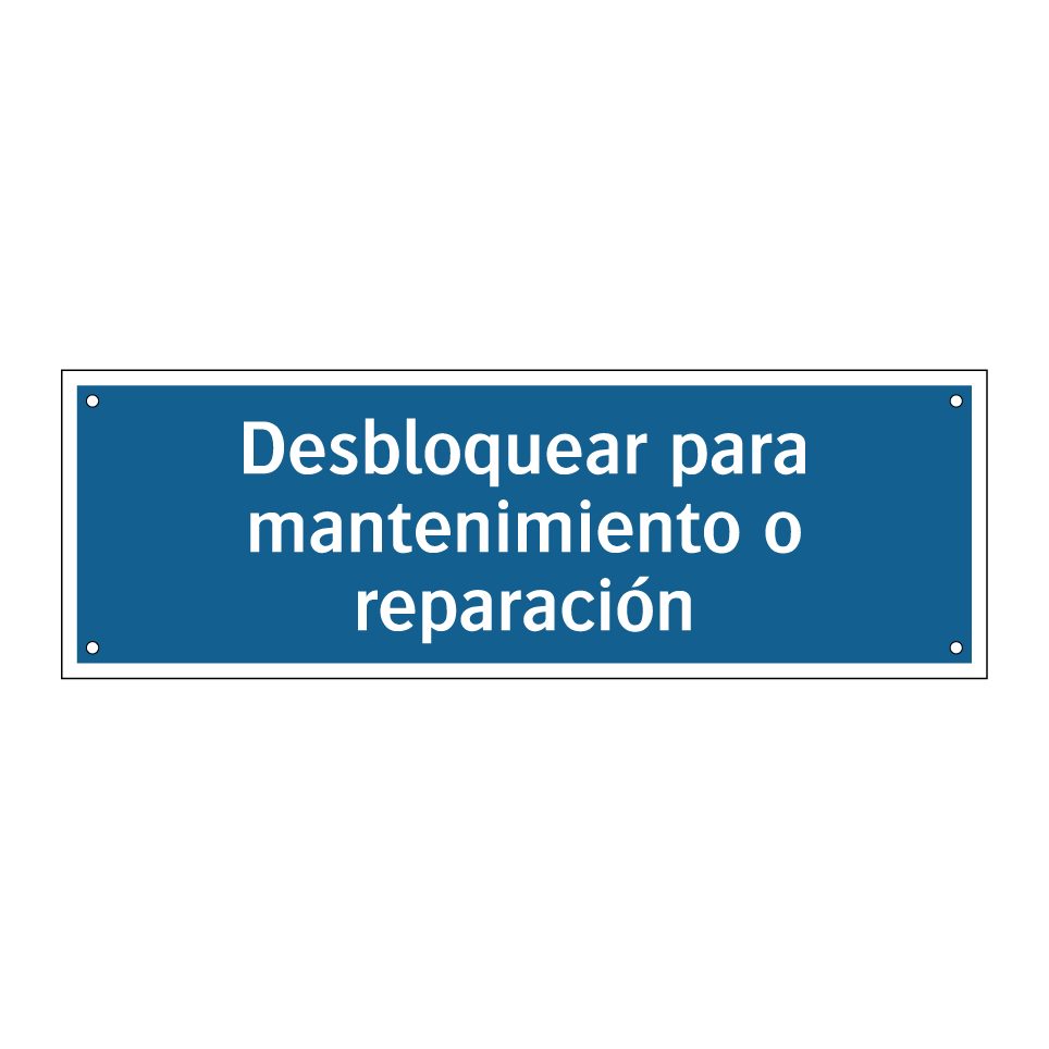 Desbloquear para mantenimiento o reparación